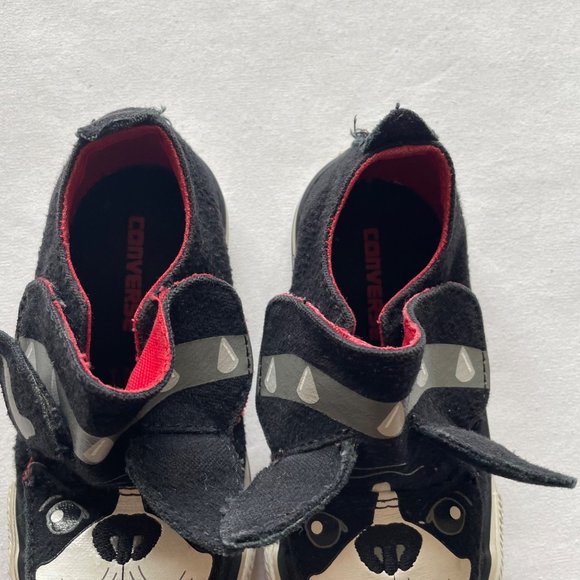 Converse Black Dog Sneakers Size 6 - Picture 6 of 12